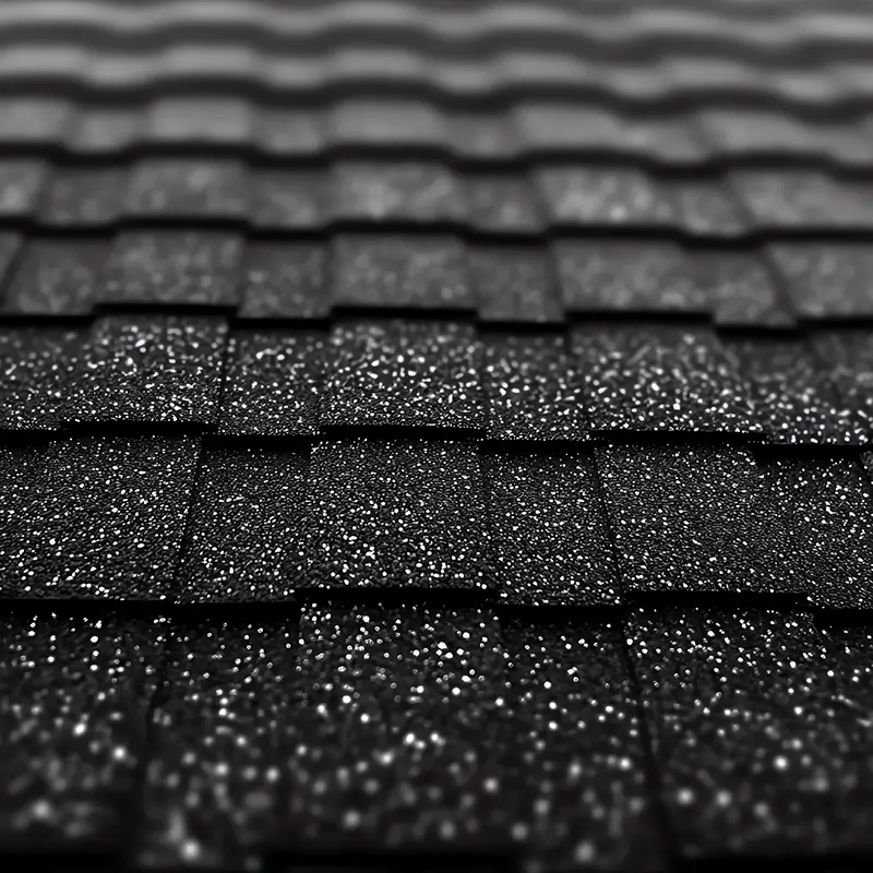 Roof shingles low angle shot